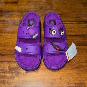 CROCS Purple Slippers with Fun Details